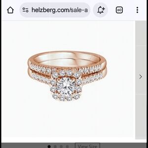 10k Rose Gold Diamond Ring Set